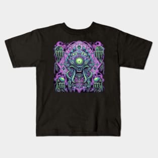 Ethereal Enigmas: Abstract Monsters Kids T-Shirt